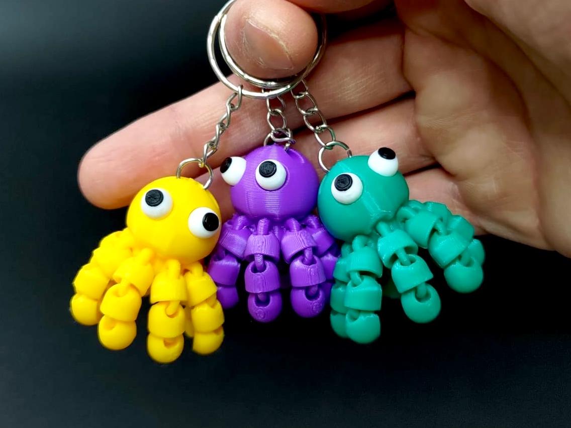Flexi Octopus Keychain