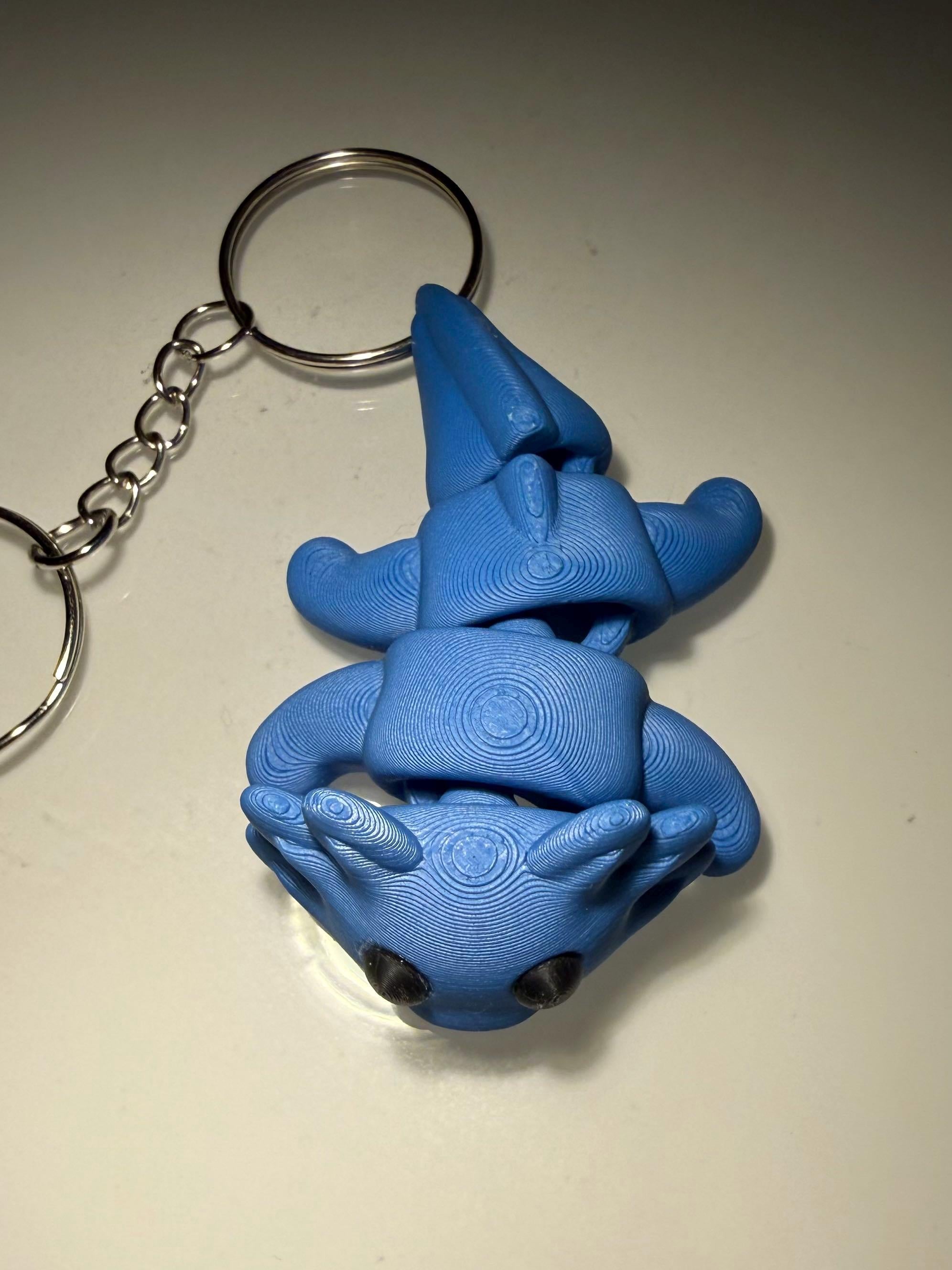 Flexi Axolotl Keychain