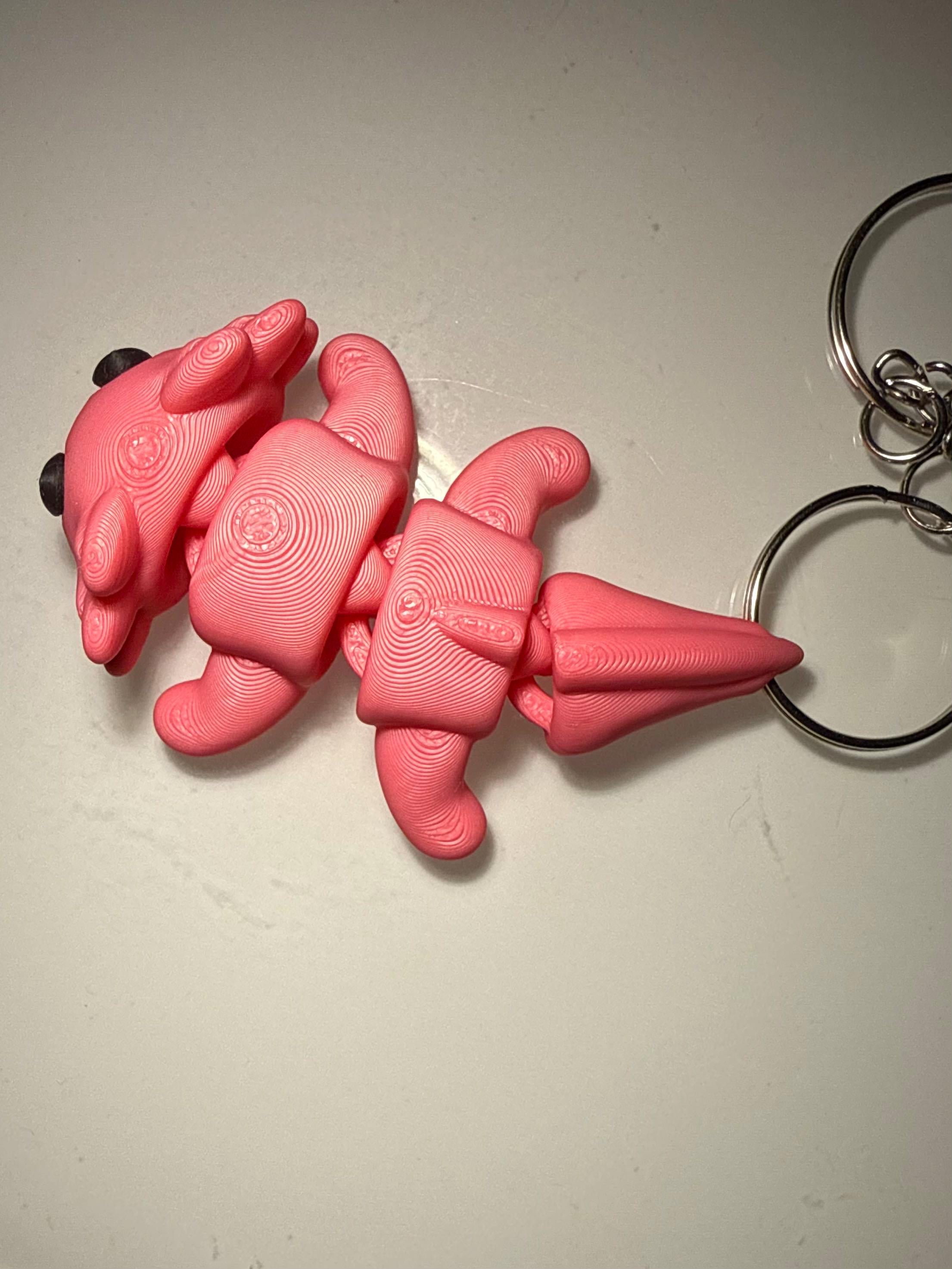 Flexi Axolotl Keychain