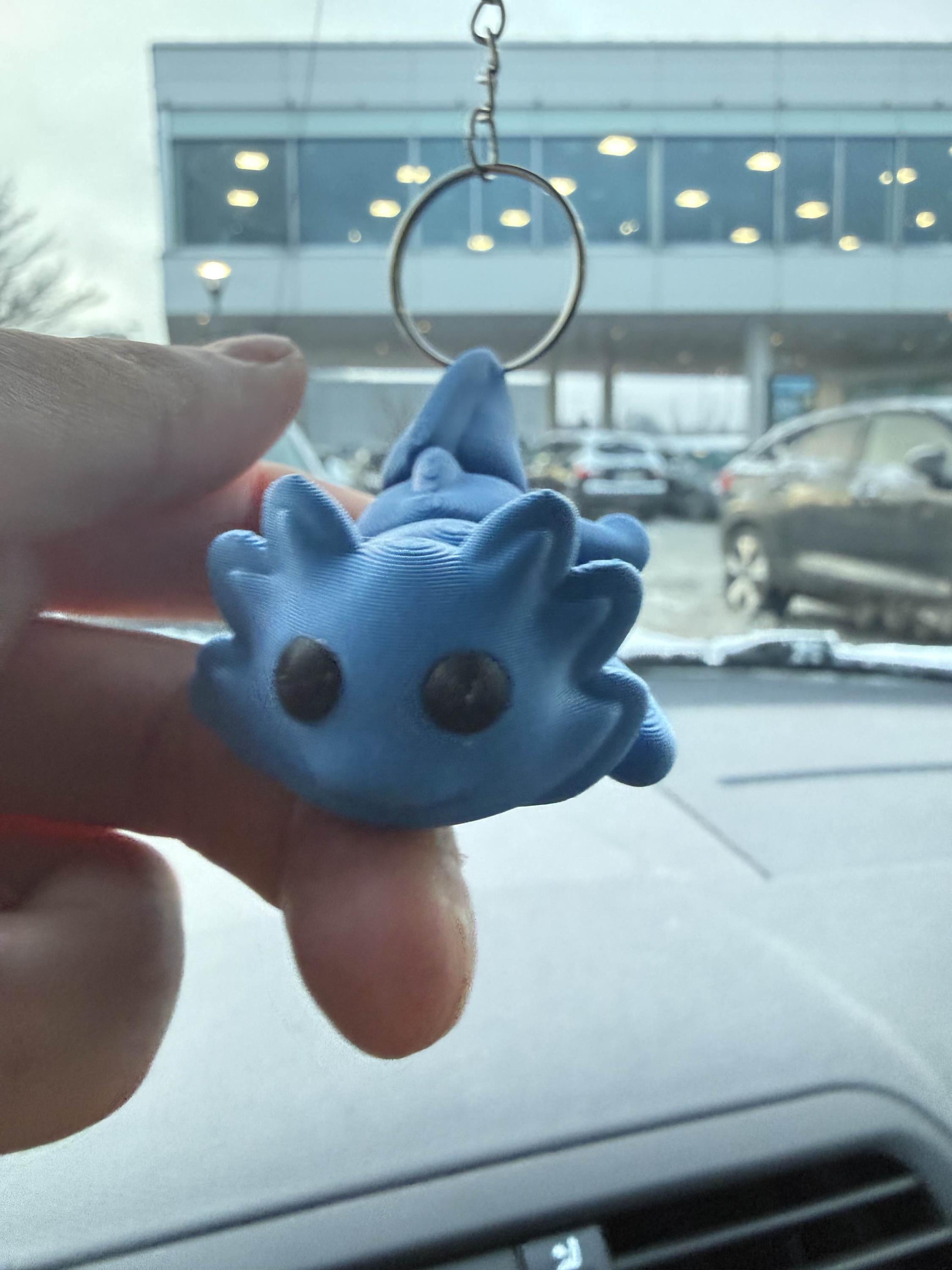 Flexi Axolotl Keychain